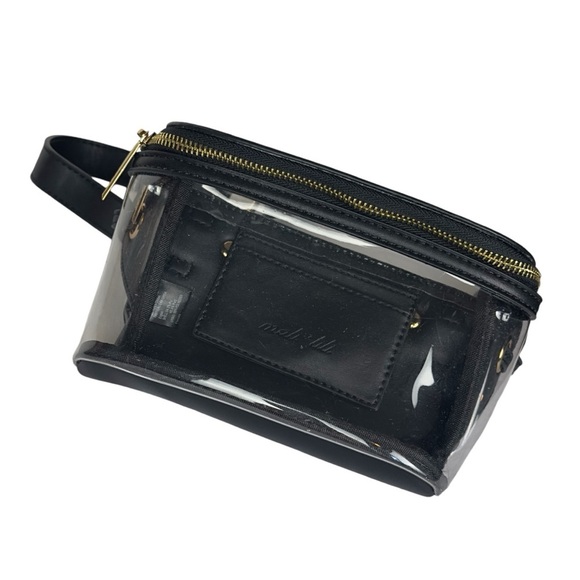 Mali & Lili Black Clear Gold Tone Zippered Adjustable Concert Festival Waist Bag - Picture 8 of 13